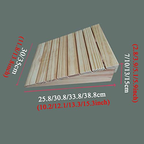 WXJ 38.8x35x15cm Rampas de Bordillo de Madera Maciza Portátiles - Juego de Rampa de Umbral de Luz para Muelle de Carga, Acera, Automóvil, Camión, Scooter, Bicicleta, Motocicleta, Silla de Ruedas