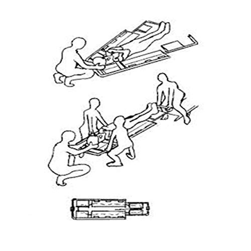 Wxnnx Camilla Cuchara Plástica, EMT Médico Portátil Ligero Ajustable Plegable De Aluminio del Tablero Trasero De La Espina Dorsal Junta Camilla