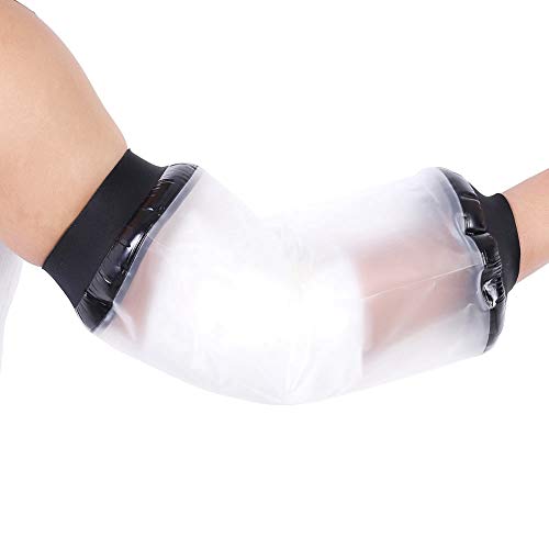 Wytino Protector Impermeable de Vendaje Fundido para Adultos Articulación de Rodilla con Brazo de La muñeca, 37 cm / 14,5 Inch. Herida hermética Funda de fundición Ducha de baño