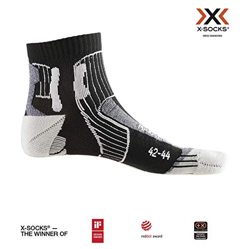 X-Socks Marathon Energy Socks, Unisex Adulto, Black/Anthracite Print, 42-44