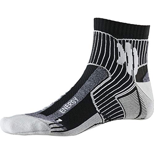 X-Socks Marathon Energy Socks, Unisex Adulto, Black/Anthracite Print, 42-44