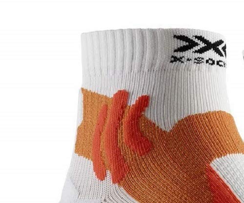 X-Socks Marathon Socks, Hombre, Arctic White/Dark Ruby, 39-41