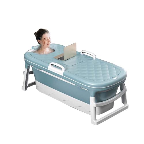 XDJ Bañera Bañera Plegable Cubo De Baño para Adultos, Adulto Portátil para Inmersión Bañera Aislada Grande Independencia Esquina Bañera Cubo De Baño/Rodillo De Masaje De Pies Y Bordeadora SPA Aumento