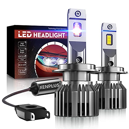 XENPLUS H7 LED Bombillas Coche, Chip De 5530 LED 60W 10600LM 12V Luces LED Coche H7, IP68 Impermeable Faros Reemplazo de Halógena y Kit Xenón 2 Lámparas