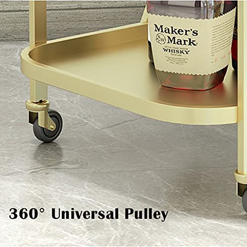 XIANGE100-SHOP Carretillas Carrito de Almacenamiento de Cocina Enrollable, Carrito de 3 Camas de Barras con Ruedas con Llave con Llave, Plegable Utility Beverage Carrito para el hogar, Restaurante