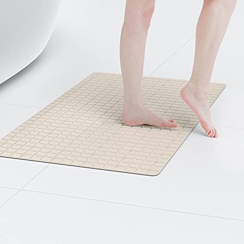 XIYUNTE Alfombrillas de baño 40×70cm Largo Antideslizante Alfombrillas para Ducha de Goma, Resistente al Moho Infantiles Alfombrillas para bañera con Ventosa, Anti Bacterialm, Lavable en la Lavadora