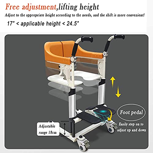 XJJY Máquina Elevación Pacientes para Silla De Ruedas para Discapacitados Moviendo Silla Ruedas, Ancianos Silla Ruedas Enfermería, Silla Ascensor Pacientes Multifunción,Mechanical Version