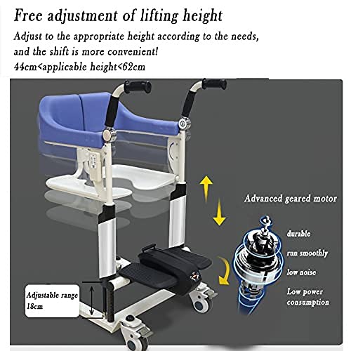 XJJY Silla Baño Inquietud Discapacitados, Silla Ducha De Rodadura Multifuncional Elevación Pacientes Silla Ruedas Ancianos Ascensor Pacientes Multifunción,Electric Version