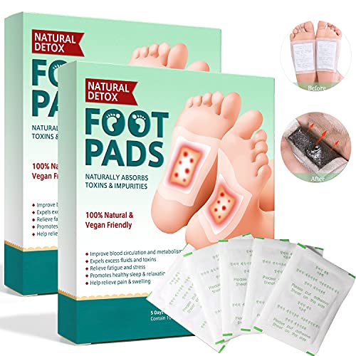 Xnuoyo Parches Detox para Pies, Parches Para Los Pies, Naturales Detox Foot Pads Alivio Dolor y Estrés, Mejora Calidad Sueño, Mejora Circulación Sanguínea (20 pcs)