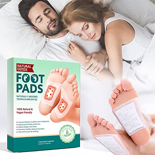 Xnuoyo Parches Detox para Pies, Parches Para Los Pies, Naturales Detox Foot Pads Alivio Dolor y Estrés, Mejora Calidad Sueño, Mejora Circulación Sanguínea (20 pcs)