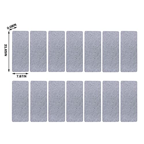 XQK 14Pcs Alfombra Escalera Alfombra Adhesiva Antideslizante Alfombrillas Cubre Alfombras Lavable De Seguridad para Niños Ancianos Y Mascotas (Gris Claro)