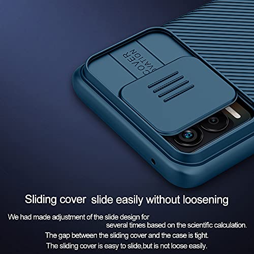 XTCASE Funda para Realme 8 Pro/Realme 8 4G, Protección de la cámara Carcasa Cubierta de cámara Deslizante Proteger Ultra-Delgado Híbrida PC Anti-Choque Anti-arañazos - Azul