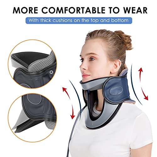 XWZ Tractor De Vértebra Cervical para El Cuello, Masajeador Médico para El Cuello Y La Espalda, Dispositivo De Tracción Cervical Inflable Portátil para Aliviar El Dolor, Uso En El Hogar