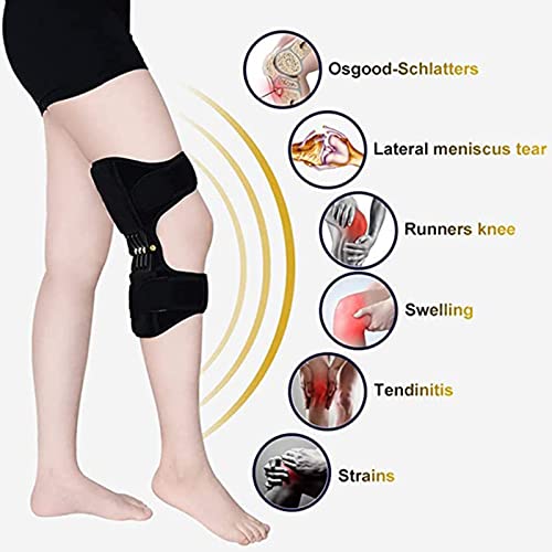 XYEJL 1 Pair Rodillera, Rodilla Protección Booster, Knee Patella Strap, Soporte De Rodillera De Primavera, para Senderismo, Subir Escaleras,Deportes Al Aire Libre