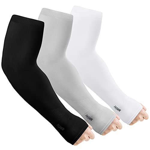 Yandu Mangas del Brazo Hombre y Mujere, Mangas de protección UV para Conducir Ciclismo Baloncesto, Brazo Deportivo Transpirable Suave y de Secado rápido Bloque Solar Sleeveletre (#3Pairs 3Color)