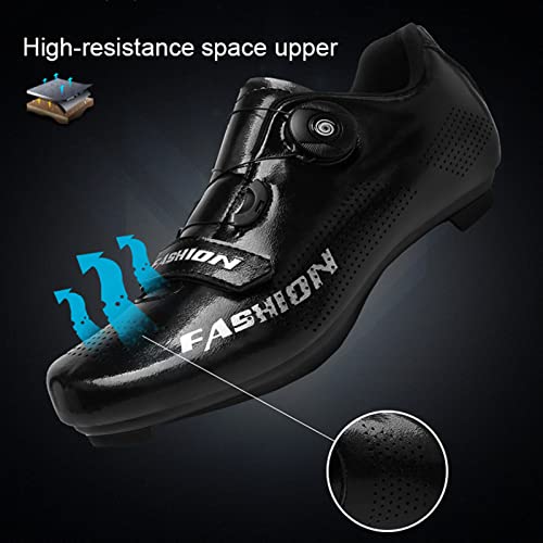 YANE Zapatillas De Ciclismo De Carretera para Mujer Y Hombre Zapatillas De Carretera para Montar En Bicicleta En Interiores Y Exteriores Zapatillas De MTB para Ejercicio,46,Rubber Soles