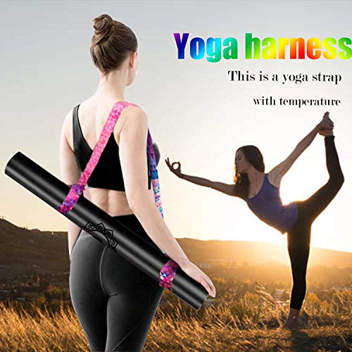 YFaith Yoga Mat Strap Ajustable Durable Bundle Cotton Storage Belt,Correa para Yoga Fitness Multifuncional(155cm x 3.8cm)