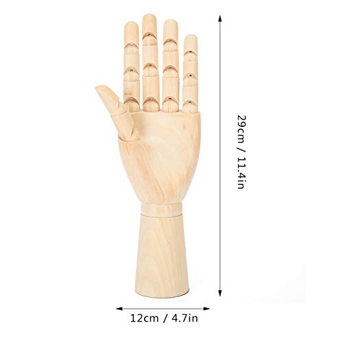 YIHEXUANkeji Arte Mano Madera Mano De Madera Modelo Arte Articulación Puppet Decoración Artista Dibujo Escultura De Madera Herramienta De Bosquejo Mano Izquierda