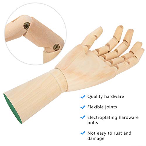 YIHEXUANkeji Arte Mano Madera Mano De Madera Modelo Arte Articulación Puppet Decoración Artista Dibujo Escultura De Madera Herramienta De Bosquejo Mano Izquierda