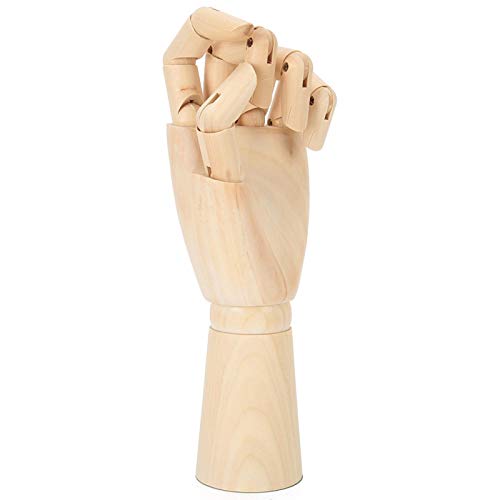 YIHEXUANkeji Arte Mano Madera Mano De Madera Modelo Arte Articulación Puppet Decoración Artista Dibujo Escultura De Madera Herramienta De Bosquejo Mano Izquierda