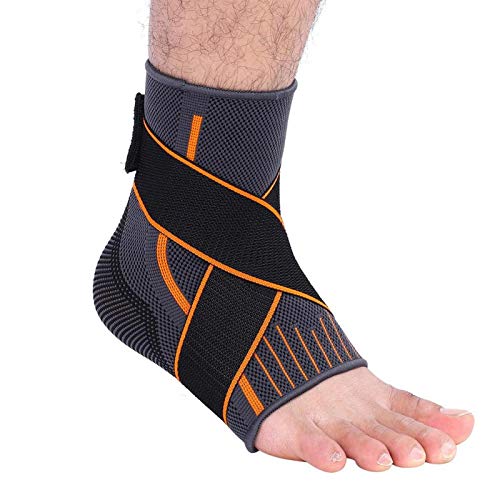 Yivibe Tobillera para dolor de tobillo, soporte ortopédico de compresión para pies de compresión para correr para baloncesto (talla única para hombre)