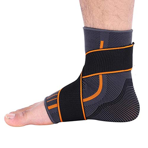 Yivibe Tobillera para dolor de tobillo, soporte ortopédico de compresión para pies de compresión para correr para baloncesto (talla única para hombre)