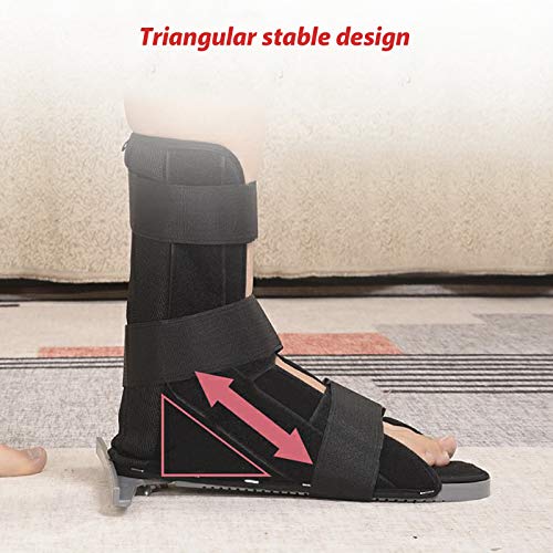 YJZQ Soporte de tobillo ortesis para fijación de tobillo zapato anti-rotación tabla de rehabilitación de fractura con banda elástica ayuda plantar el pie alivio del dolor