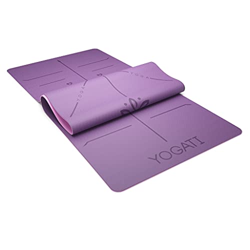 YOGATI – Esterilla Yoga con Correa. Esterilla Deporte Gruesa para Yoga, Pilates y Fitness. Colchoneta Yoga Antideslizante para Abdominales - Yoga Mat