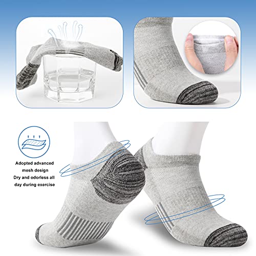 YOJOOM Calcetines Hombre Mujer - 6 Pares Calcetines Deporte Tobillero Corto Atlético , Acolchados Antiampolla Transpirable para Correr Ciclismo Senderismo Trail Mtb (Mixto *6, 41-46)