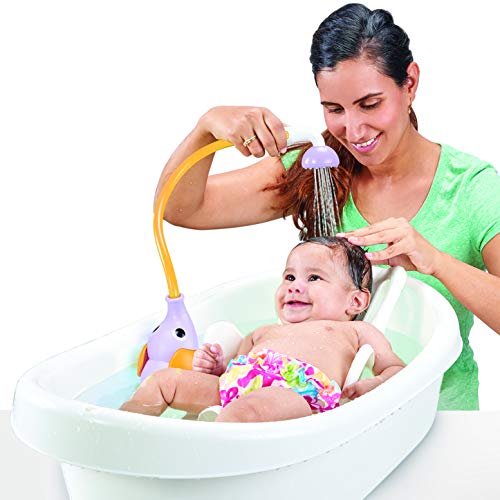 Yookidoo - Ducha bañera elefante lila, juguete bañera, juego agua para la hora del baño indicado para bebés y niños