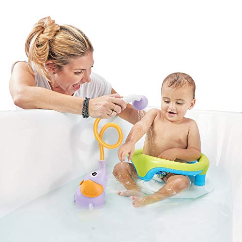 Yookidoo - Ducha bañera elefante lila, juguete bañera, juego agua para la hora del baño indicado para bebés y niños