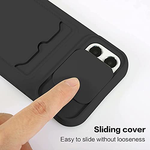 youmehe Funda con Cuerda para iPhone 13 Pro MAX (6.7)+2 Pack Protector Pantalla,Cubierta de Cámara Deslizante Proteger,TPU Silicona Case con Ranura para Tarjetas,Antigolpes Case(Púrpura)