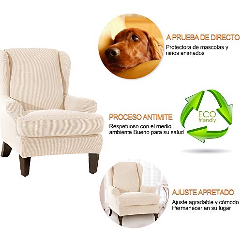 You's Auto 2pc Funda de Sillón Relax Elástica Impermeable Reclinable Completo Protector para Sillón Modelo (Beige)