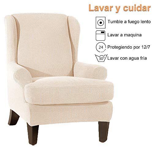 You's Auto 2pc Funda de Sillón Relax Elástica Impermeable Reclinable Completo Protector para Sillón Modelo (Beige)