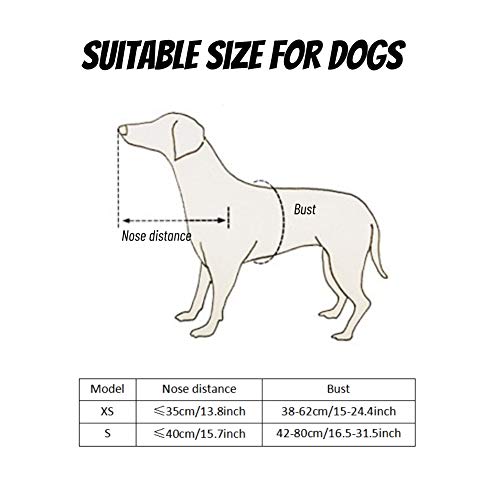 YOUTHINK Arnés para Perros Ciegos Halo Ajustable Dispositivo de Guía de Chaleco Anticolisión Protector para Perros y Gatos(S)