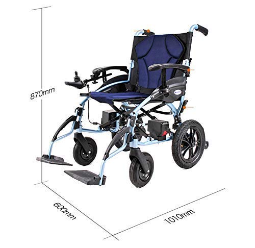 YQTXDS Silla de Ruedas eléctrica Inteligente Plegable portátil Rueda de Potencia motorizada de aleación de Aluminio ligerac (Silla de Ruedas)