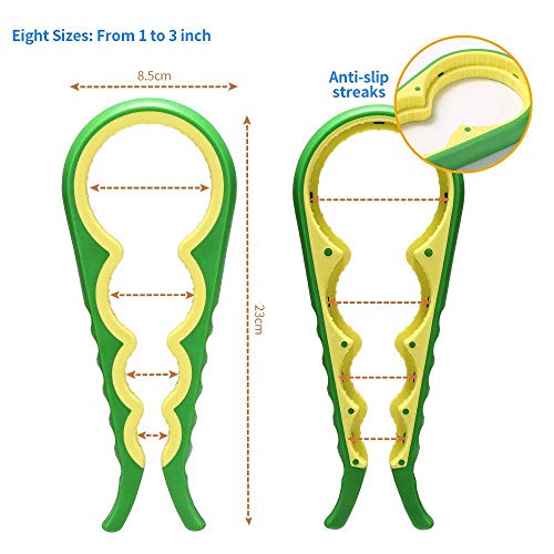 YSYPET - Abridor de tarros y botellas para abrir tapas fácilmente para personas con movilidad reducida (verde)