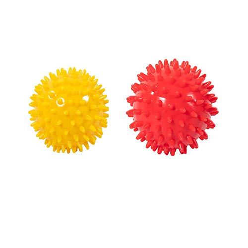 YUEMING 2Pcs Paquete de Bolas de Masaje, 7cm 9cm Pelotas Masajeadoras con Pinchos, Massage Balls Bola de Lacross Bola de Estrés for Foot Massage, Back, Plantar Fasciitis