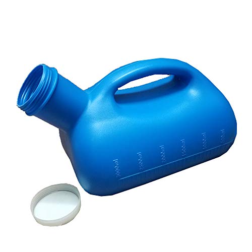 YUMSUM 3000 ML Grande Masculino Orinal Portátil Para Hombre Potty Pee Colector de Botellas Baño Aseo (Azul)