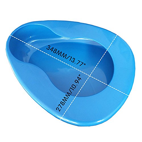 YUMSUM grande estable PP Bedpan Heavy Duty Smooth Countoured para bedbound paciente