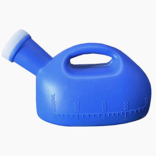 YUMSUM Orinal masculino portátil para hombre, 2000 ml, para orinal (azul)