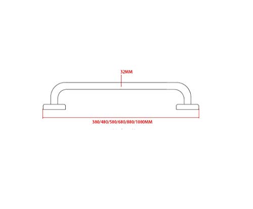 YVX Bañera Barandillas de Acero Inoxidable 304, barandillas de bañera Old Man, barandillas de baño para Personas con Movilidad Reducida (tamaño: 380 mm)