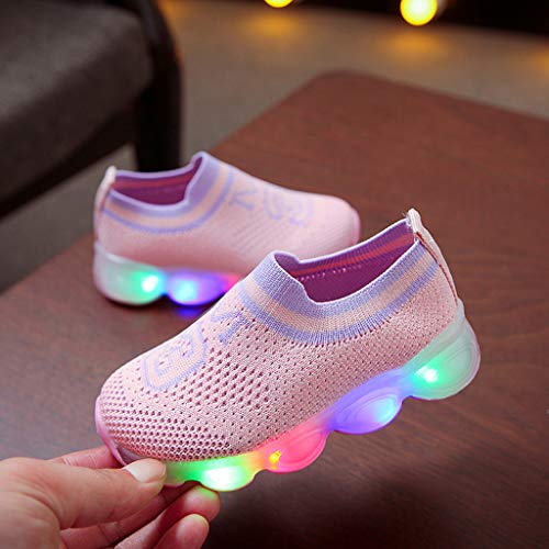 YWLINK Zapatos De Luz Led NiñOs Y NiñAs Zapatillas De Malla Transpirables Antideslizantes Fiesta Zapatos Intermitentes Nuevo Zapatos Casuales Regalo De CumpleañOs Zapatos Luminosos