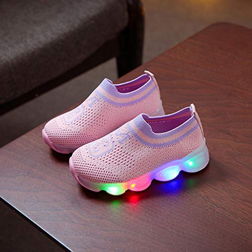 YWLINK Zapatos De Luz Led NiñOs Y NiñAs Zapatillas De Malla Transpirables Antideslizantes Fiesta Zapatos Intermitentes Nuevo Zapatos Casuales Regalo De CumpleañOs Zapatos Luminosos