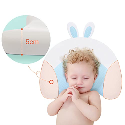 YY LIU Almohada Mimos Bebe La Combinación De Algodón Almohada Bebe Recien Nacido Precioso Almohada Mimos para Protección del Cuello Ayuda Al Cráneo A Recuperar B,One Size