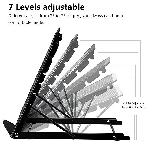 YZPUSI Ajustable Ergonómico PC Laptop Soporte Stand, Portátil Plegable Ventilado Stand Soporte para PC Macbook Computadora Notebook Tableta