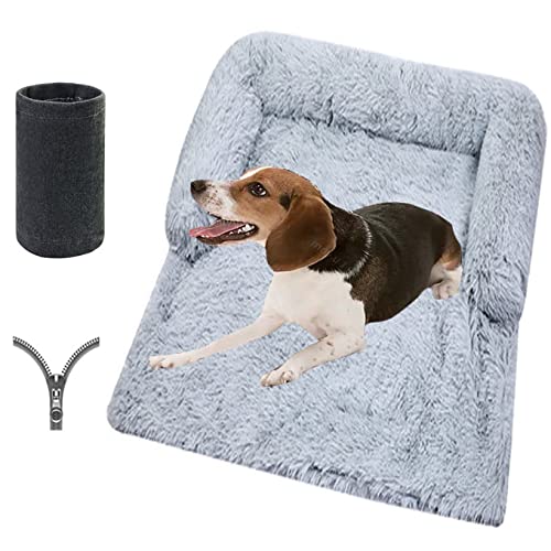 yzzseason Sofá cama de felpa suave para mascotas, sofá cama para perro, sofá cama con parte inferior antideslizante, almohadilla lavable, funda protectora para muebles (76 x 76 cm), L)