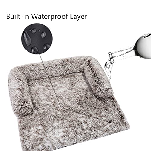 yzzseason Sofá cama de felpa suave para mascotas, sofá cama para perro, sofá cama con parte inferior antideslizante, almohadilla lavable, funda protectora para muebles (76 x 76 cm), L)