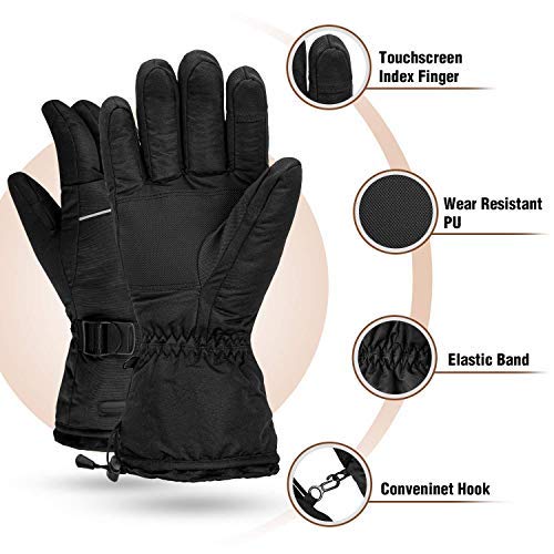 Z-YQL Guantes de calefacción de batería eléctrica ajustable temperatura para hombres y mujeres, guantes impermeables cálidos para ciclismo, motocicleta, senderismo, esquí, montañismo