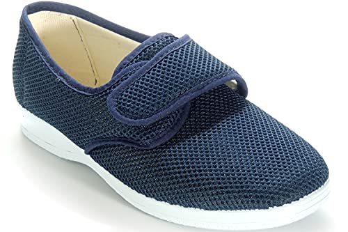 Zapatilla Rejilla Nailon para Hombre - Cerrada - Verano - Hechas en España - Piso Goma - Marcas [Alcalde & Cruan & Alberola] Velcro Talla 43